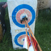 BULL'S EYE! Pretty well destroyed this Special 20 with my 55 pound re-curve bow.
